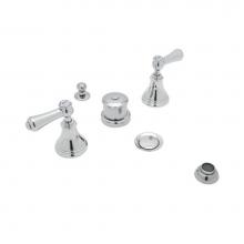 Perrin & Rowe U.3970LSP-APC - Georgian Era™ 5-Hole Bidet Faucet With Lever Or Cross Handles