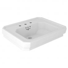 Perrin & Rowe U.2933WH - Deco™ 25'' 3-Hole Lavatory Sink