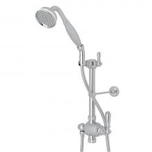 Perrin & Rowe U.5373NLS-APC - Riser Diverter, Handshower, Handshower Holder, Hose and 8'' Thermostatic Outlet