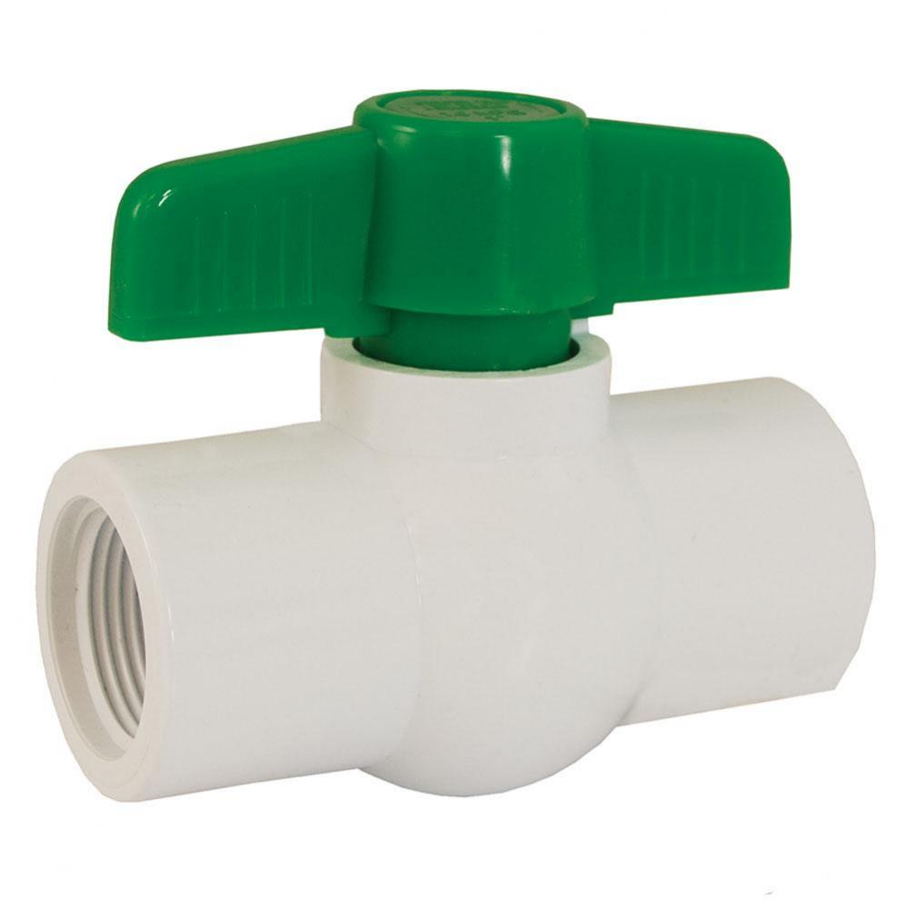 1/2'' PVC Ball Valve, Threaded Ends