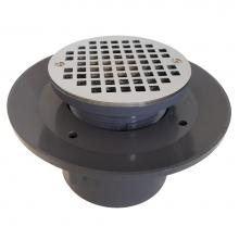 Jones Stephens D49533 - 4'' Heavy Duty PVC Slab Drain Base with 3-1/2'' Plastic Spud and 5''