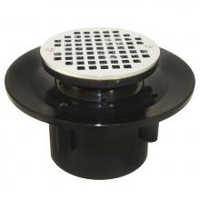 Jones Stephens D49534 - 4'' Heavy Duty ABS Slab Drain Base with 3-1/2'' Plastic Spud and 5''