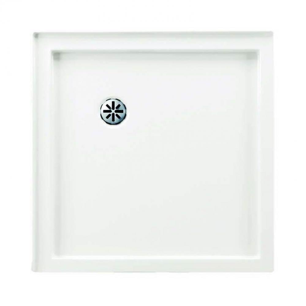 ZEN Leak-barrier shower base 36x36 RO, Neo-round, Bone