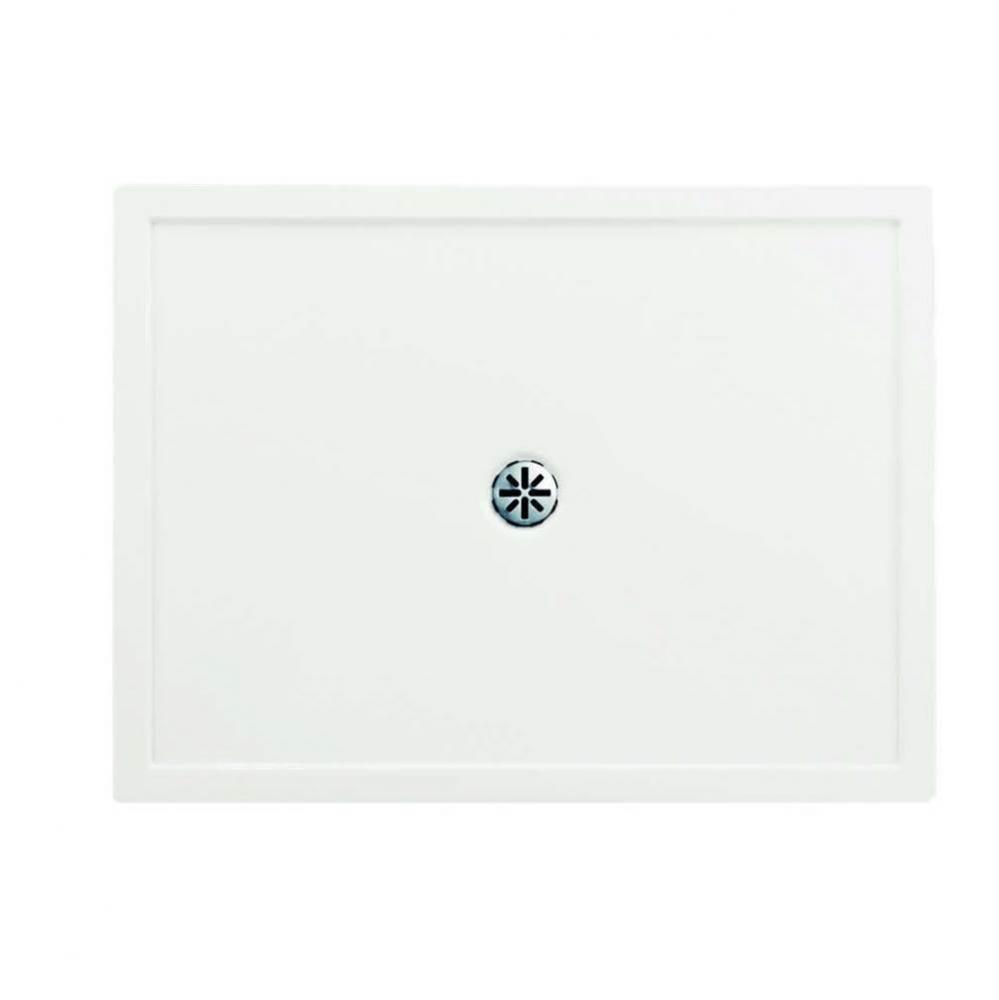 ZEN Leak-barrier shower base 36x48 Right, with tiling flange 2 sides, 48'' Opening, Bone